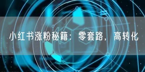 小红书涨粉秘籍：零套路，高转化