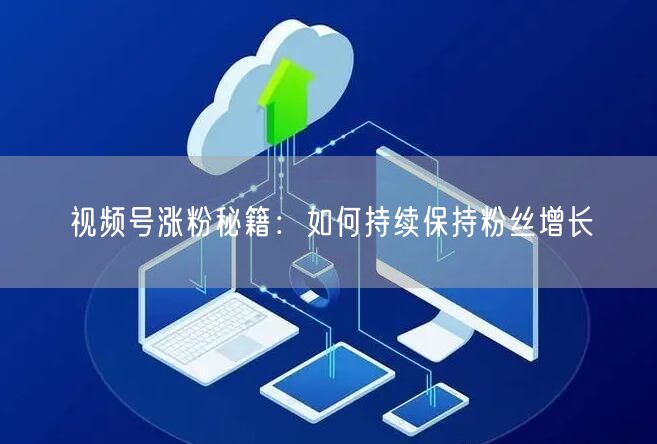 视频号涨粉秘籍：如何持续保持粉丝增长
